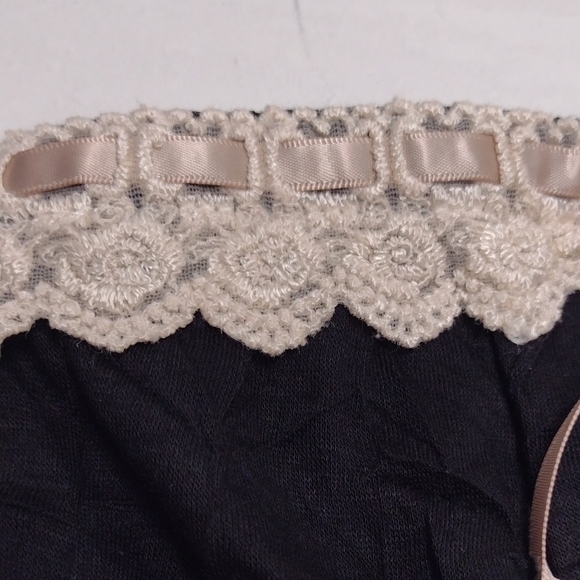 Heart Soul Y2K Black Cream Ruffled Bustier Camisole,Romantic,Bohemian babydoll. - Picture 5 of 12